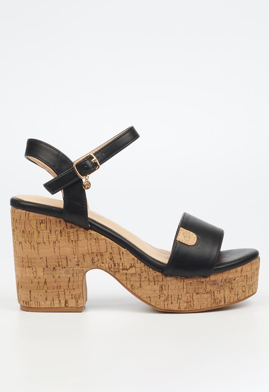 Miss Black - Honey 5 block heel - black