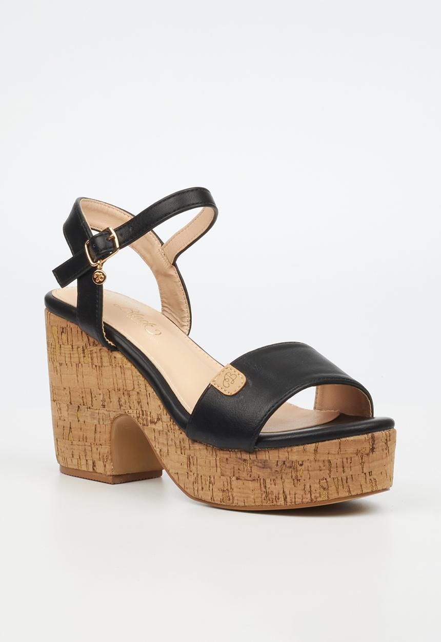 Miss Black - Honey 5 block heel - black