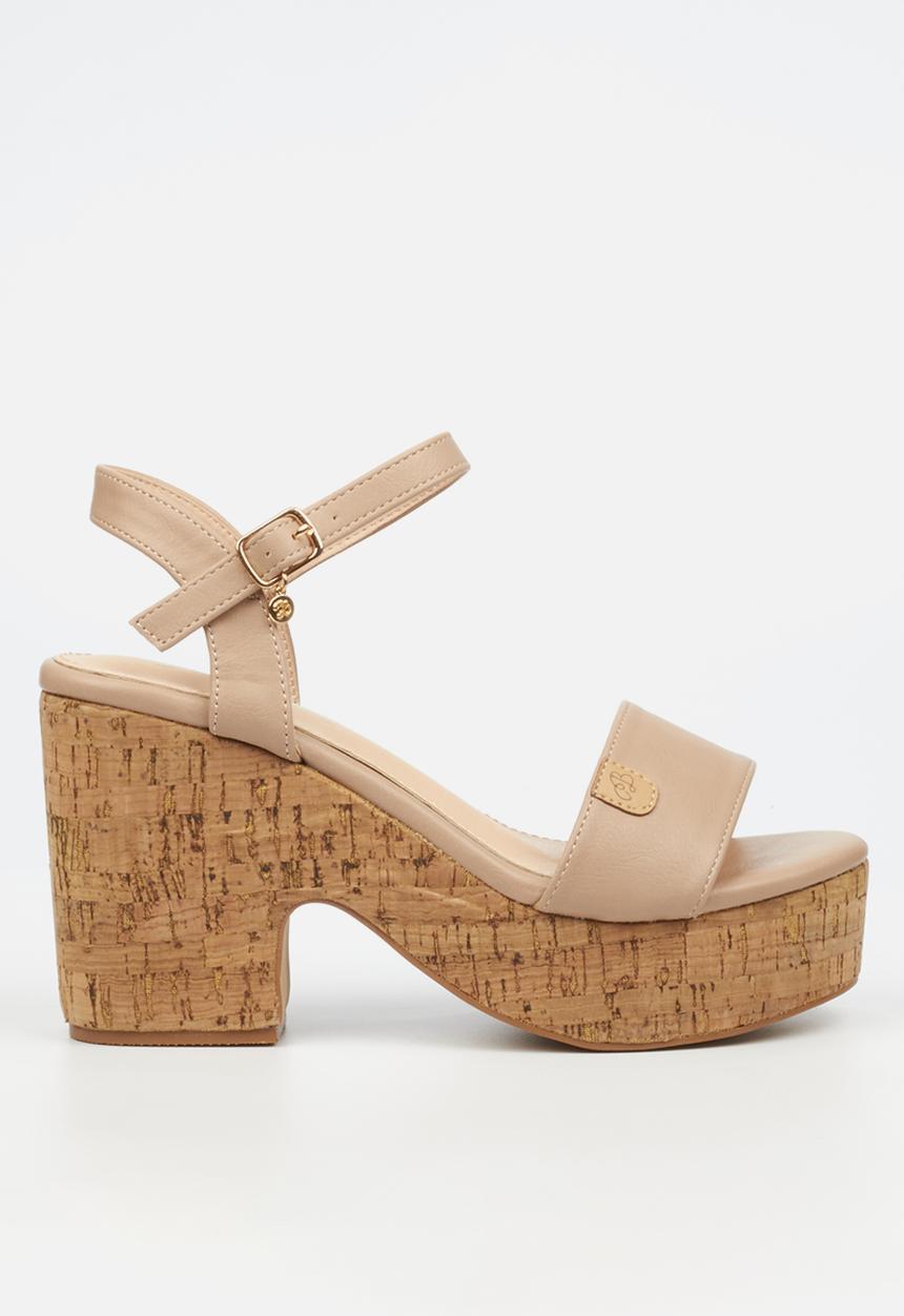 Miss Black - Honey 5 block heel - taupe