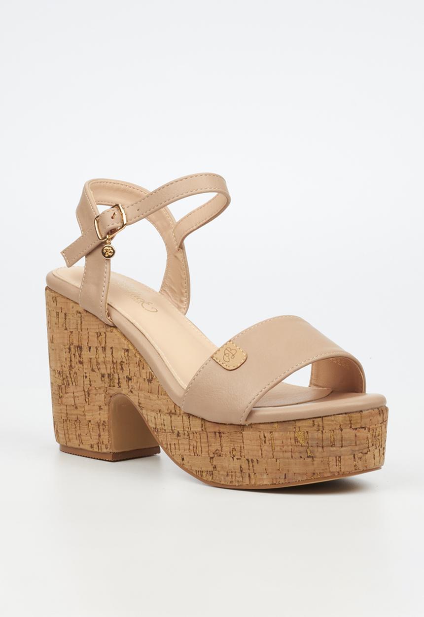 Miss Black - Honey 5 block heel - taupe