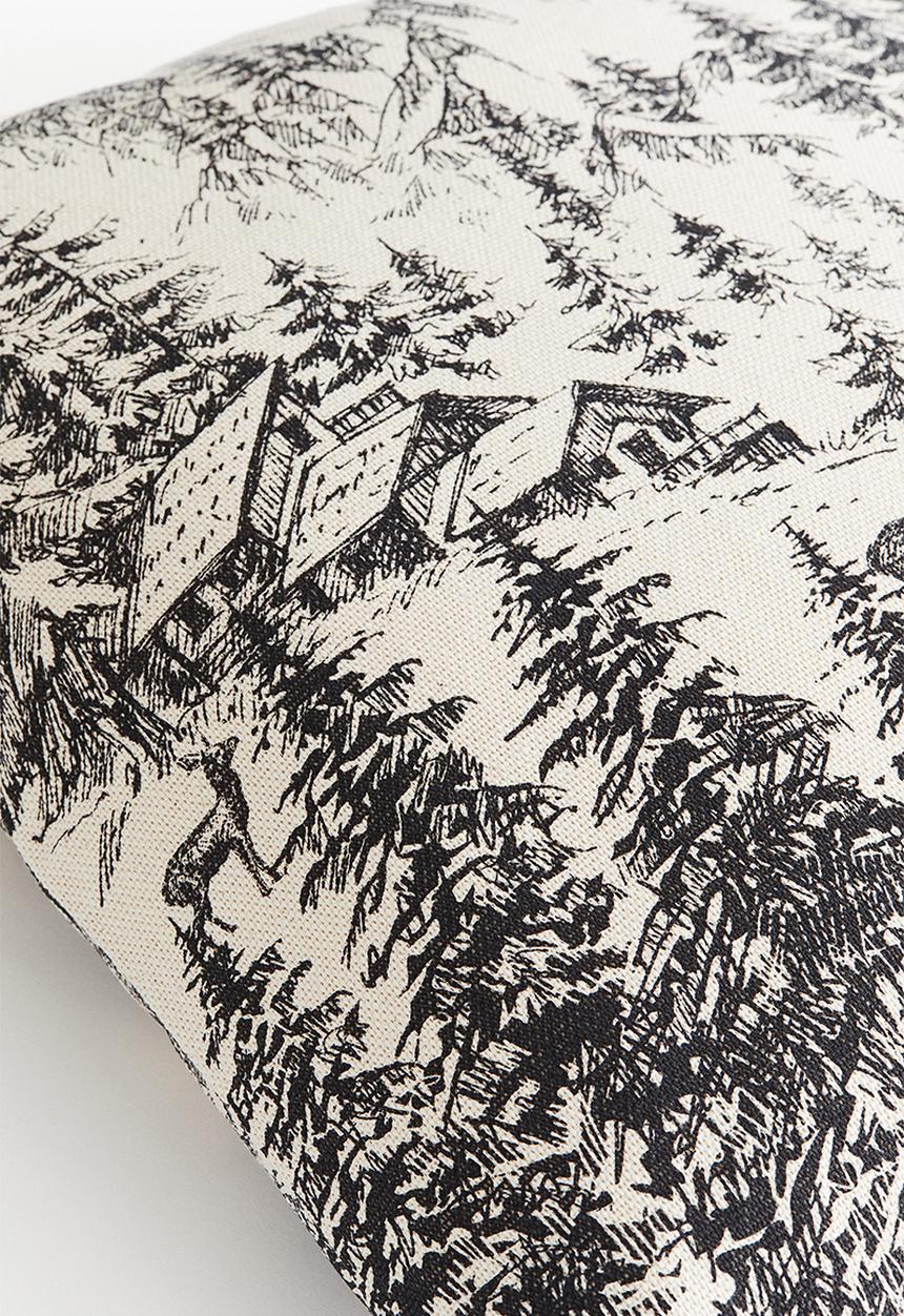H&M - Printed cushion cover - brown