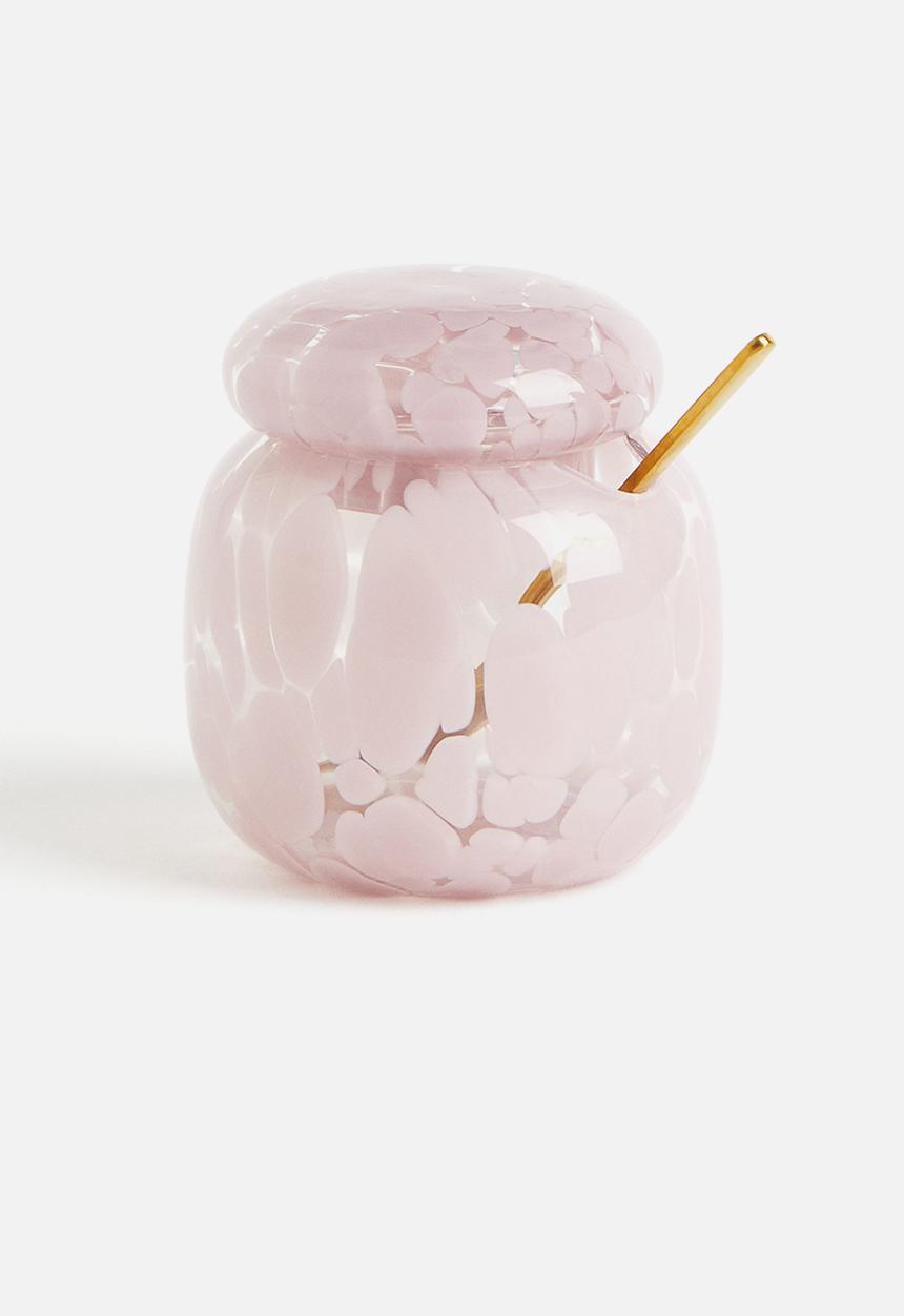 H&M - Glass marmalade jar - pink