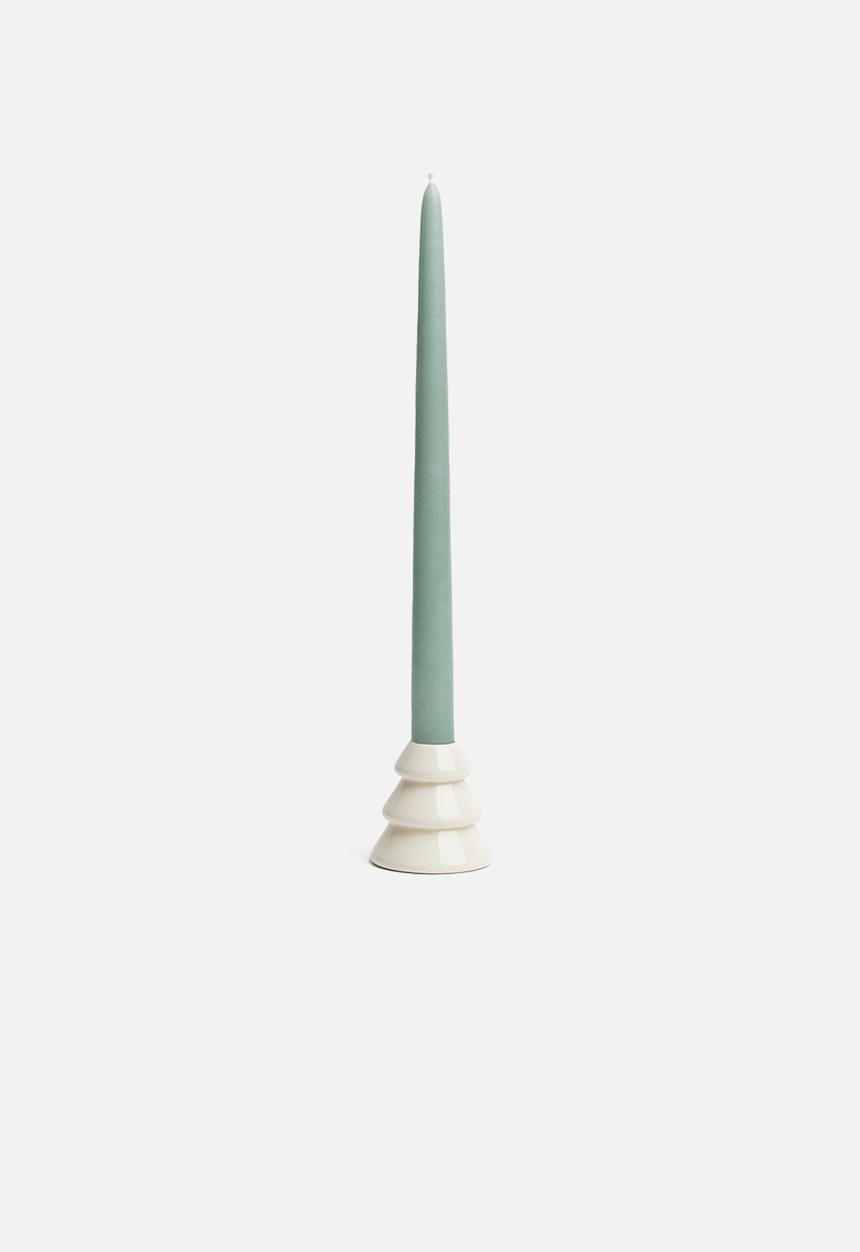 H&M - Stoneware candlestick - white