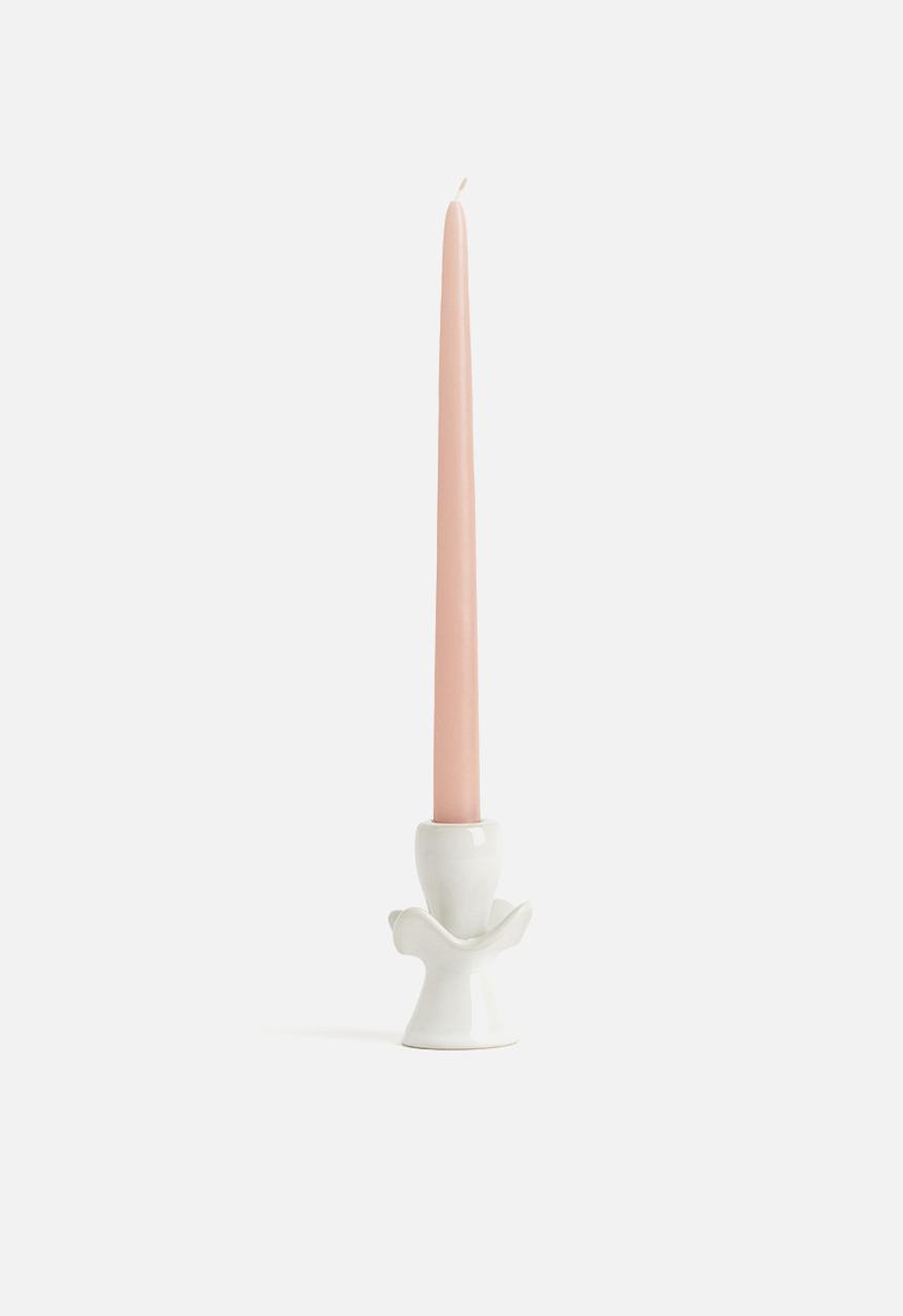 H&M - Stoneware candlestick - white