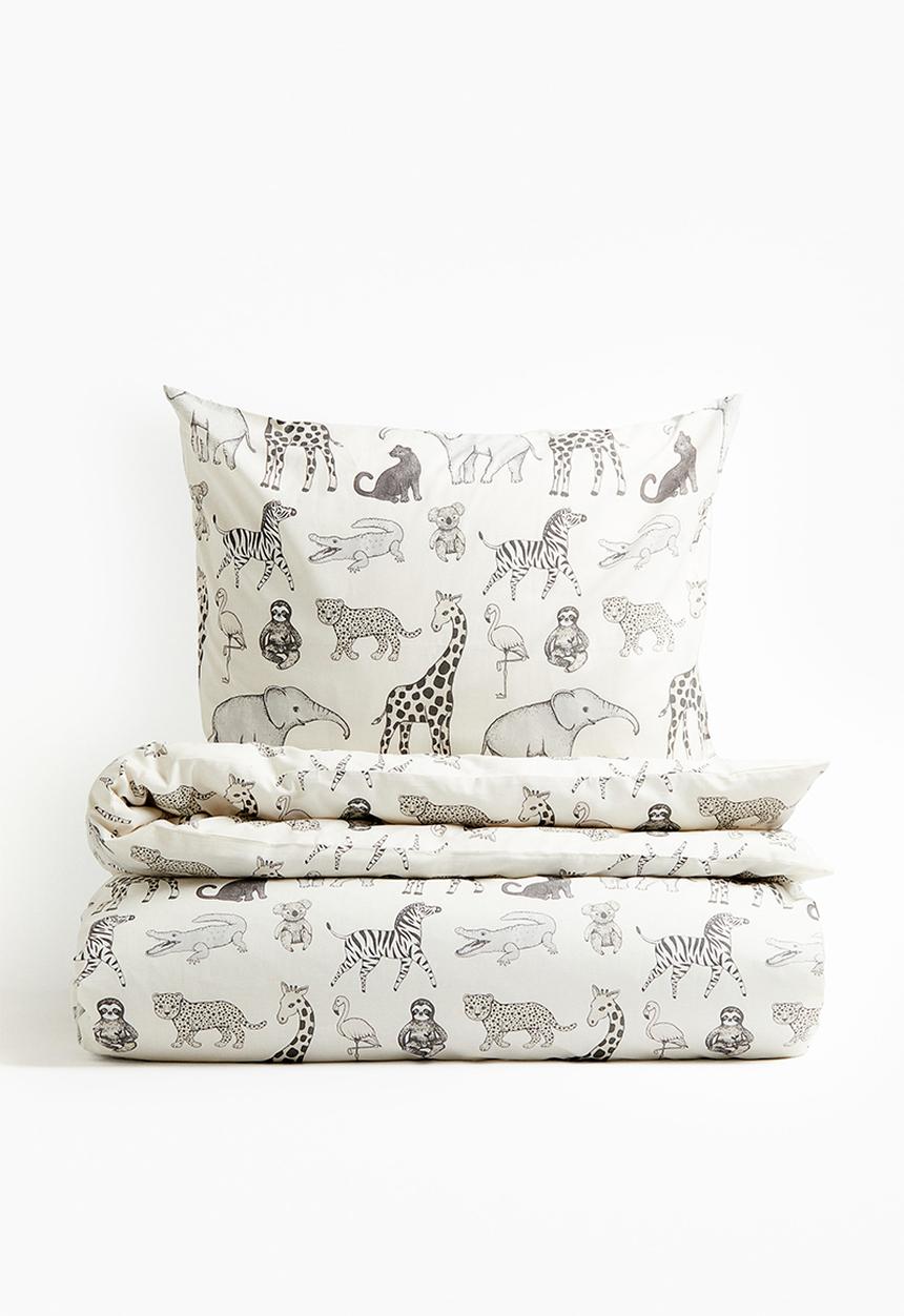 H&M - Single cotton duvet cover set - white