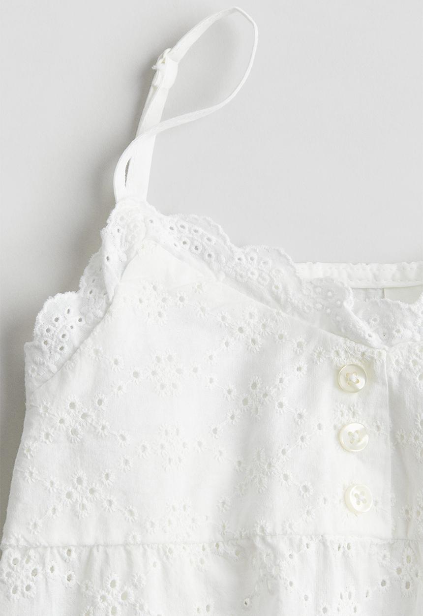 H&M - Frill-trimmed strappy top - white