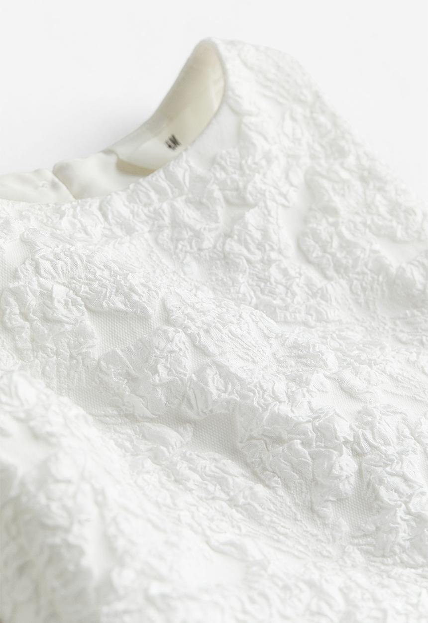 H&M - Jacquard-weave top - white