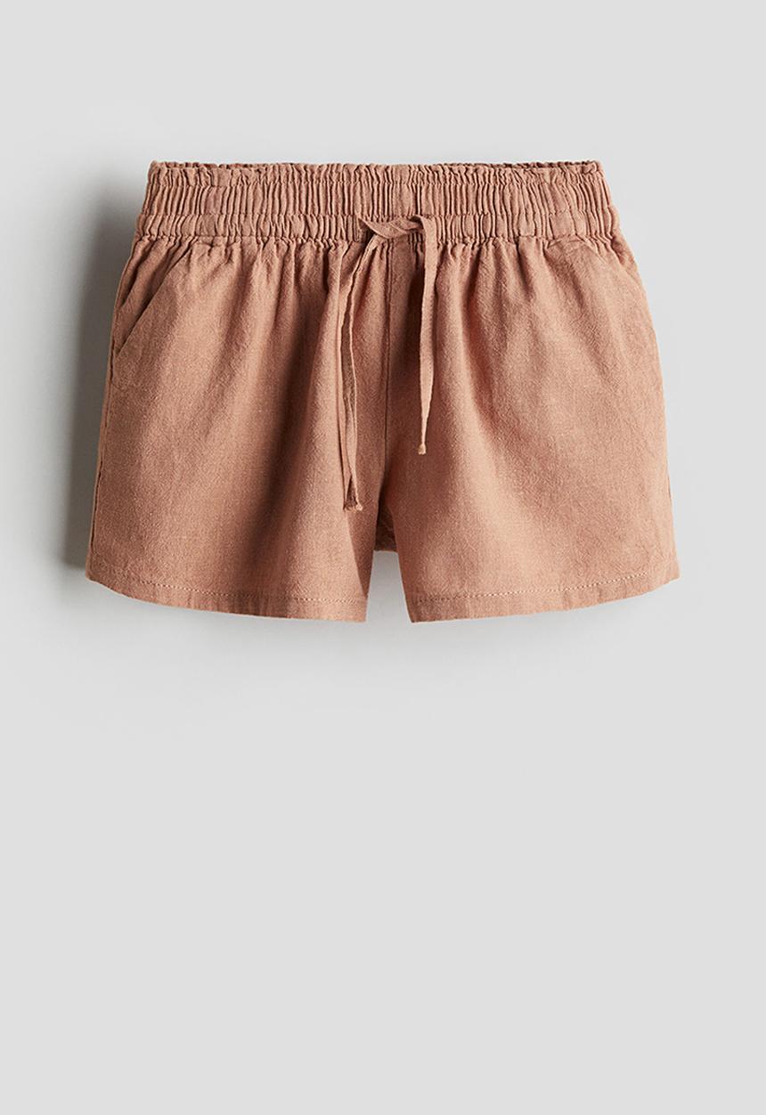 H&M - Linen-blend shorts - brown