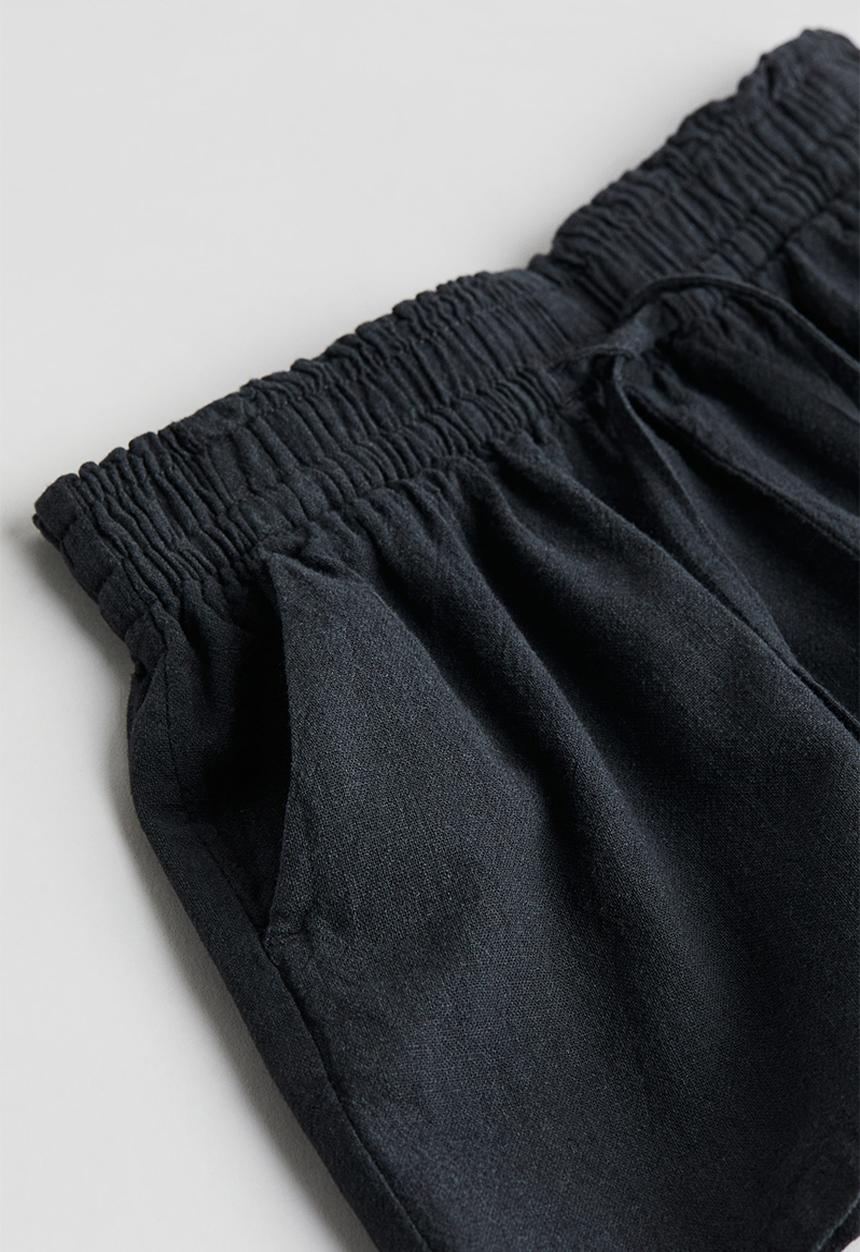H&M - Linen-blend shorts - grey