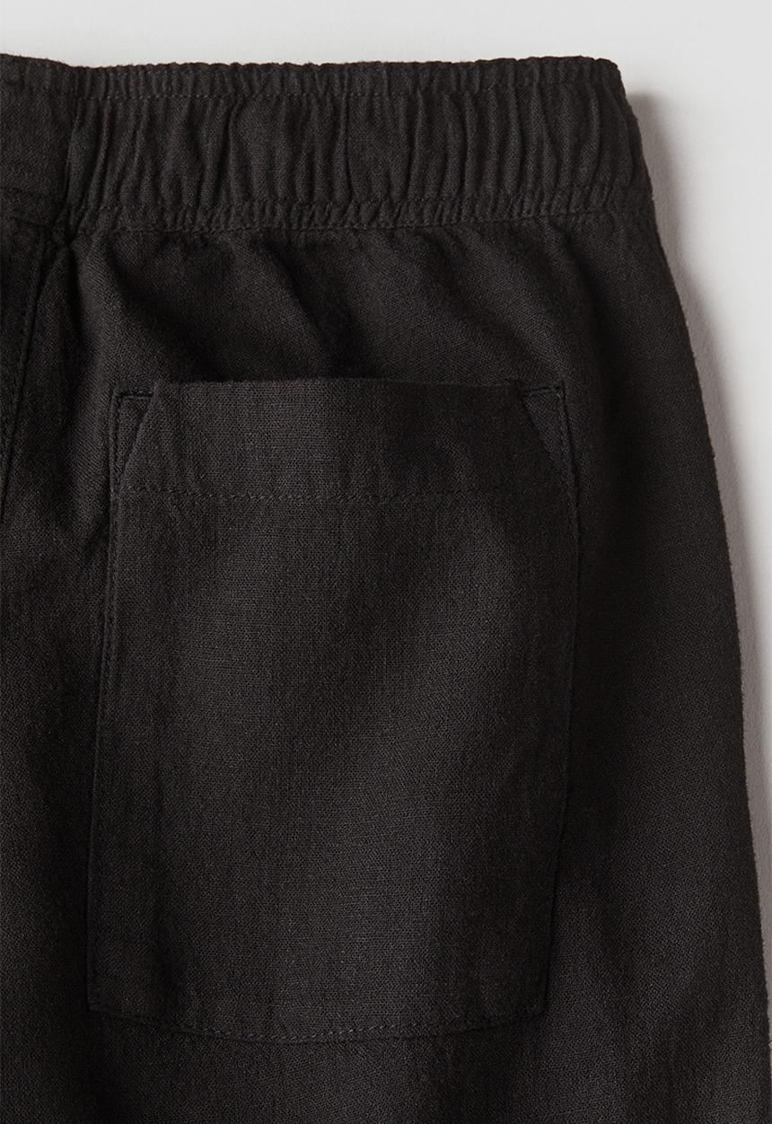 H&M - Linen-blend joggers - black