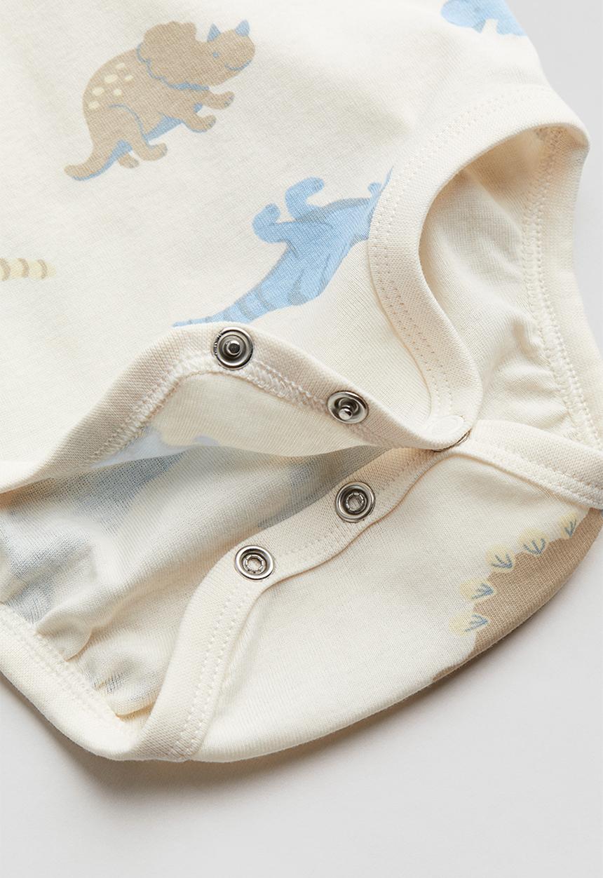 H&M - Patterned bodysuit - white beige