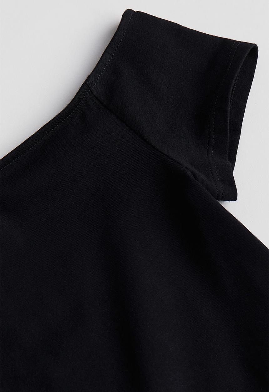 H&M - Off-the-shoulder jersey top - black