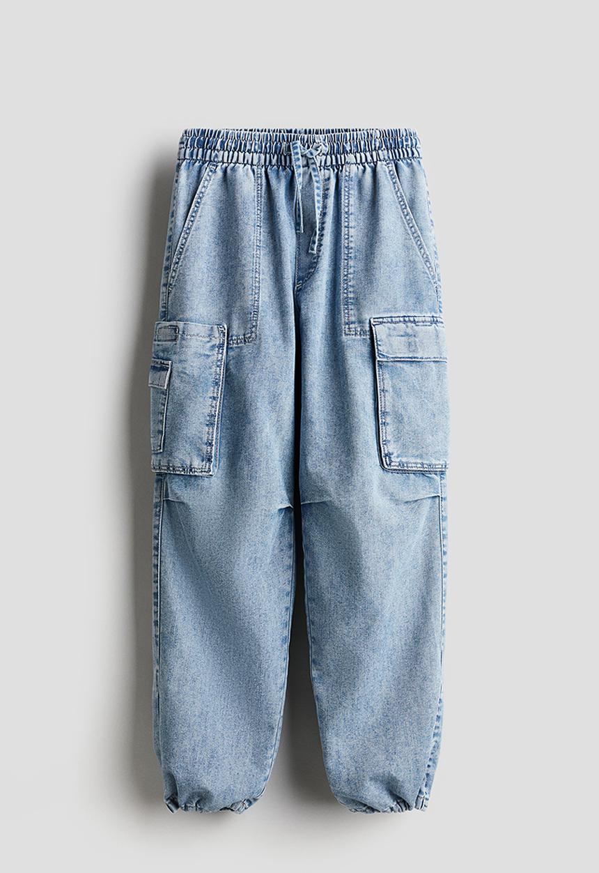 H&M - Parachute trousers - denim blue