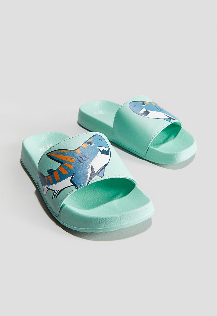 H&M - Printed pool shoes - green multi