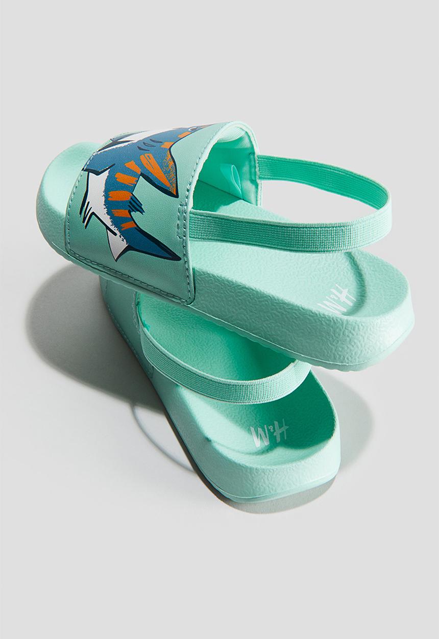 H&M - Printed pool shoes - green multi