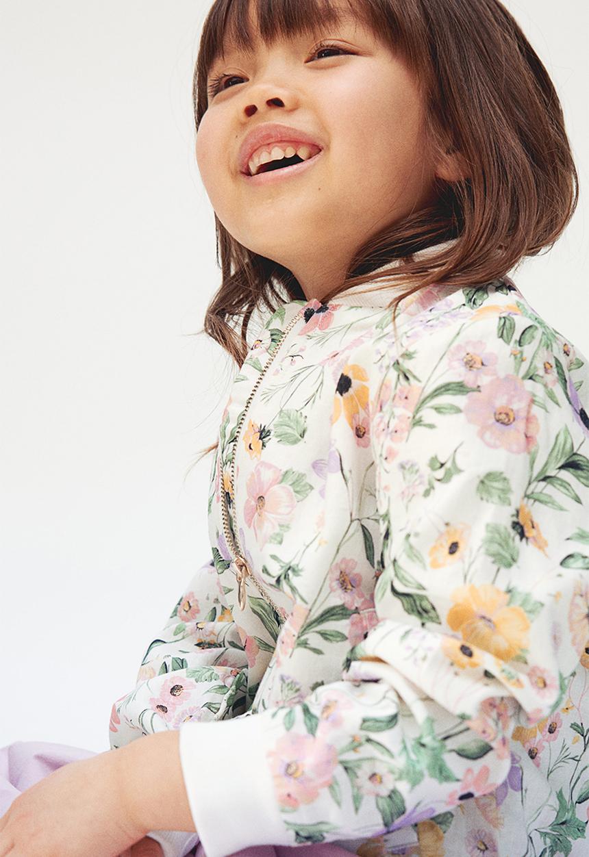 H&M - Bomber jacket - white floral