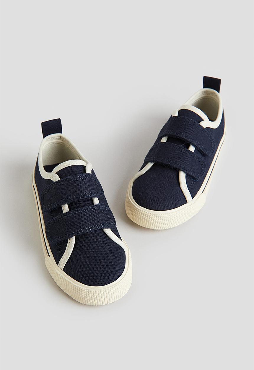 H&M - Canvas hook and loop trainers - blue,multi