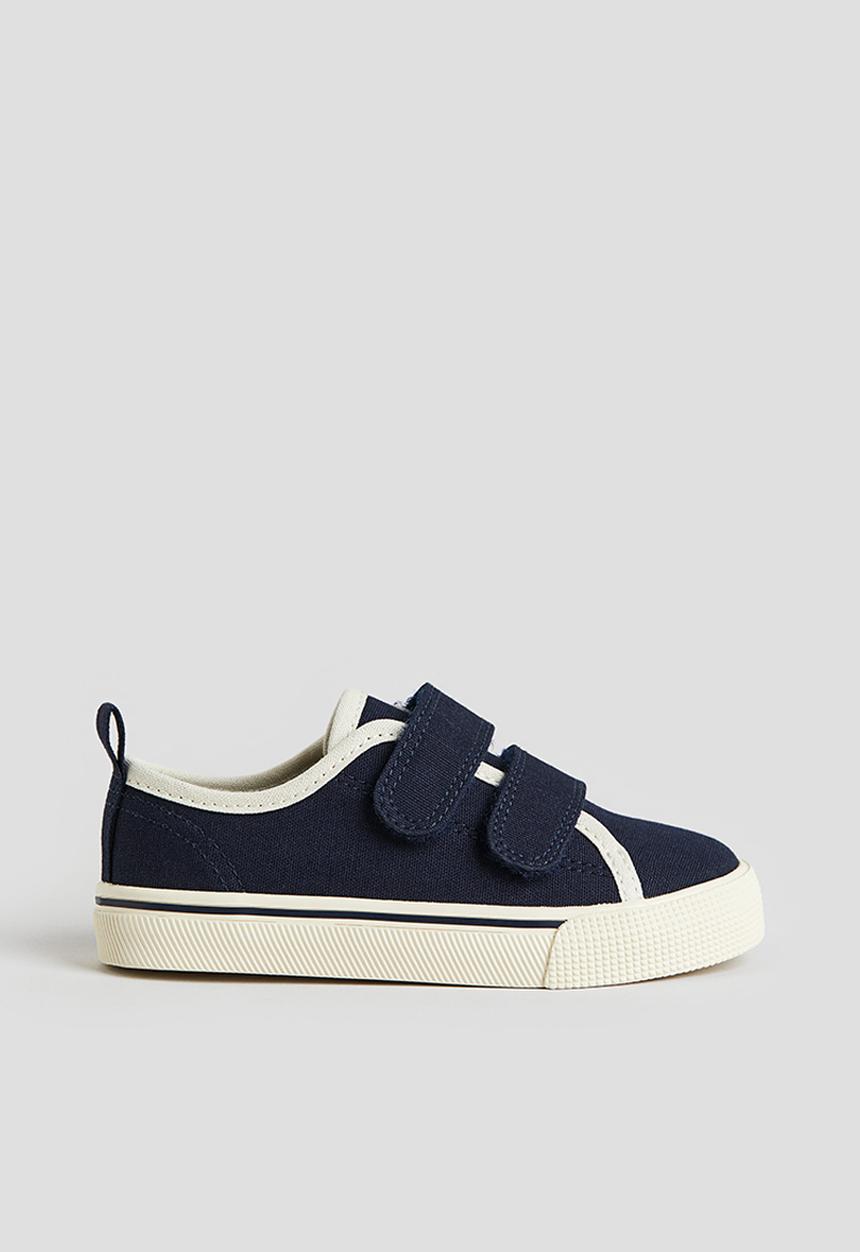 H&M - Canvas hook and loop trainers - blue,multi