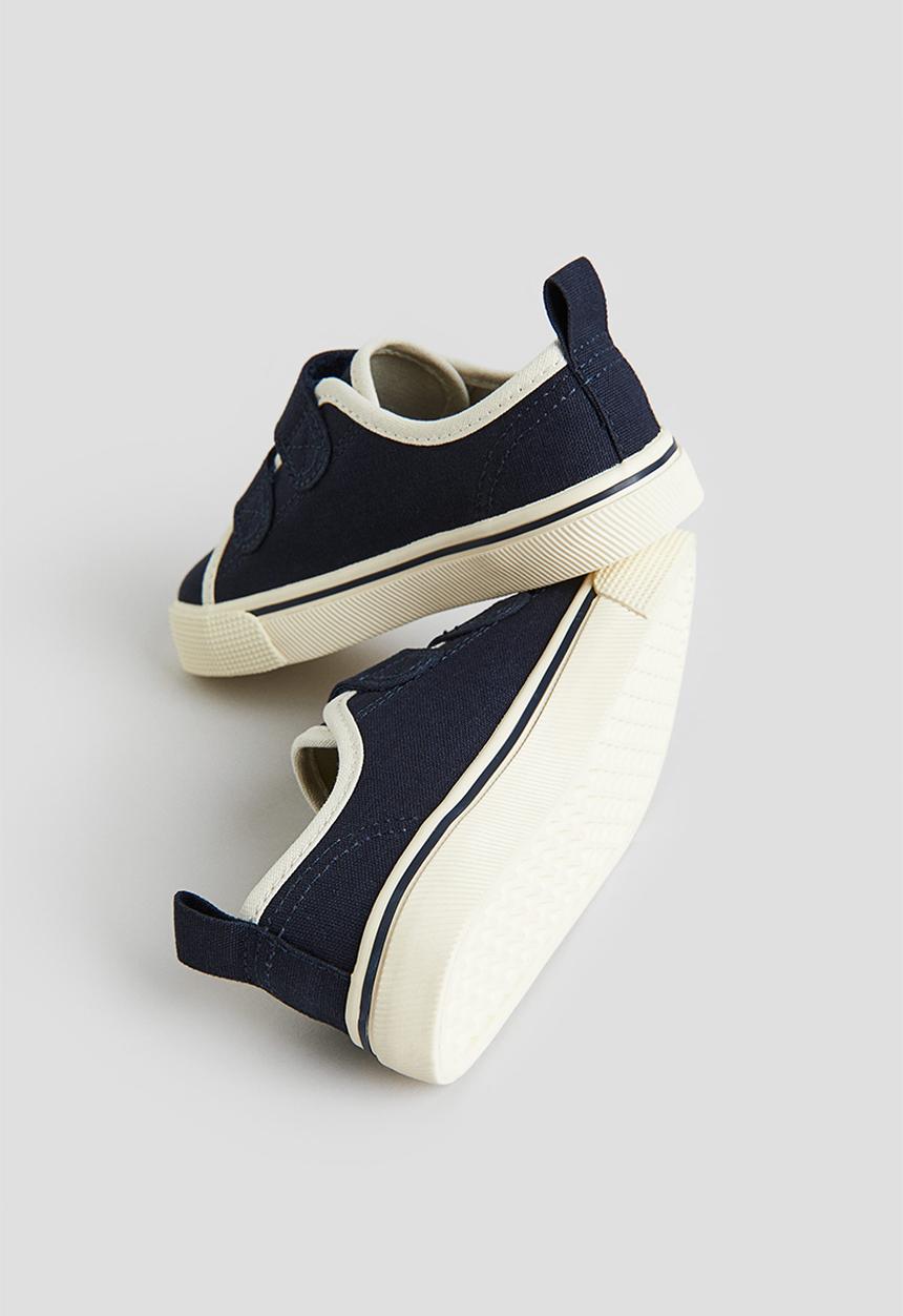 H&M - Canvas hook and loop trainers - blue,multi