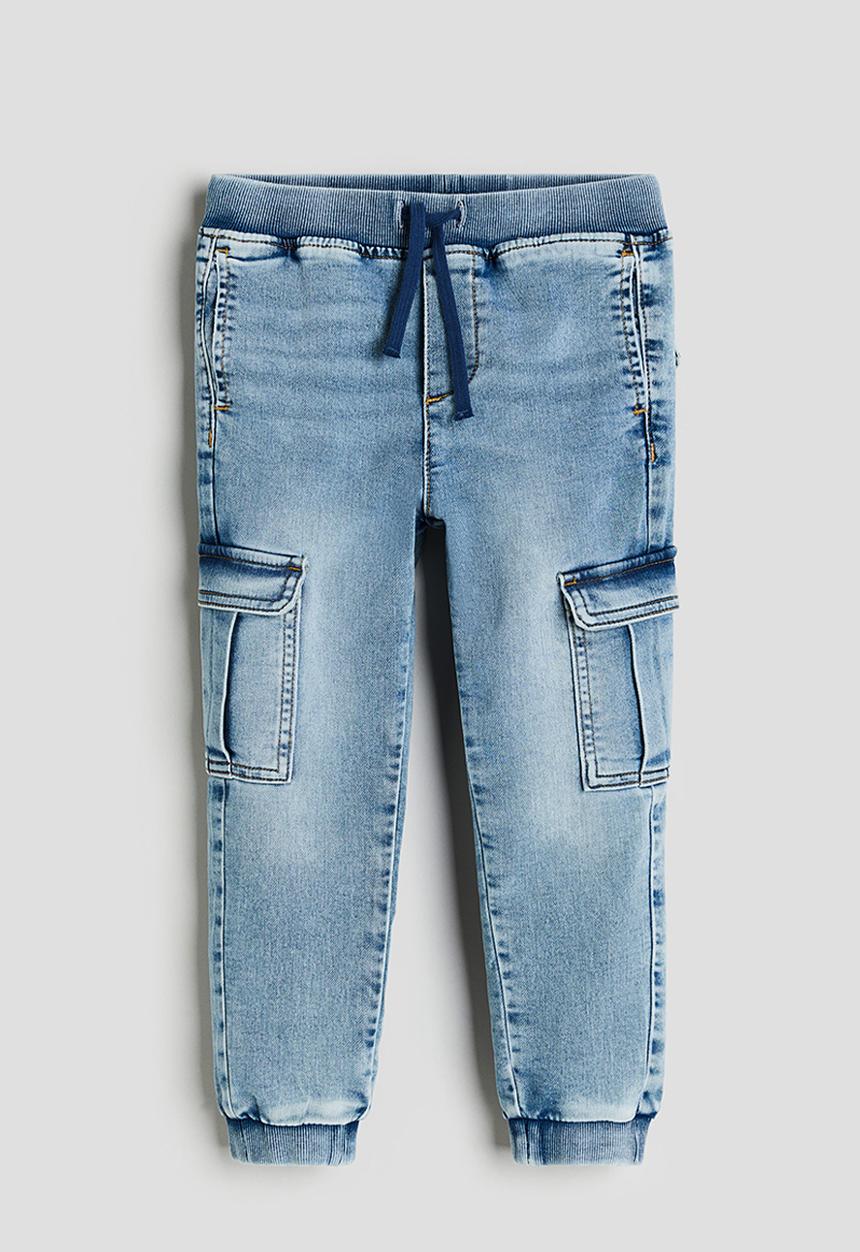 H&M - Cargo joggers - light denim blue
