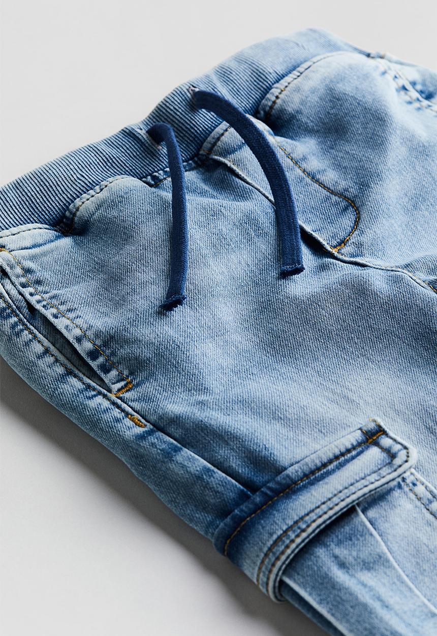 H&M - Cargo joggers - light denim blue