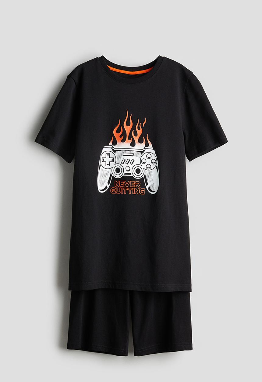 H&M - Cotton jersey pyjamas - black