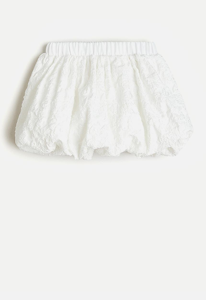 H&M - Bubble-hem skirt - white