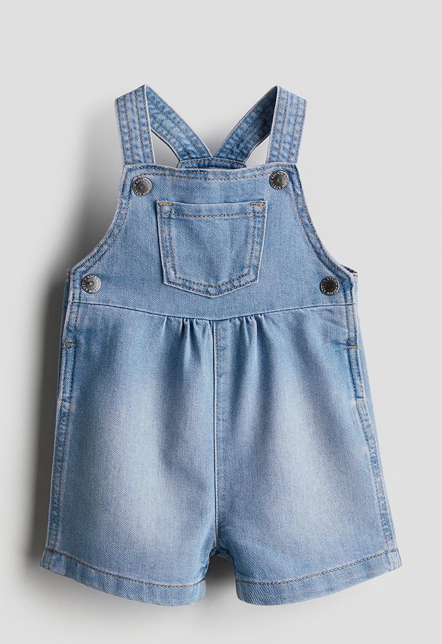 H&M - Denim dungaree shorts - blue