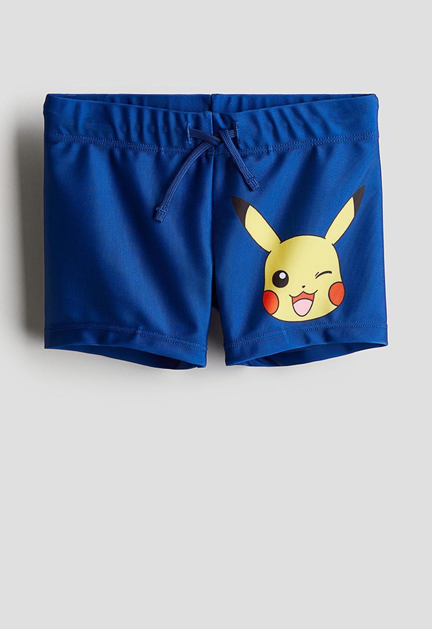 H&M - Printed swimming trunks - dark blue pokémon