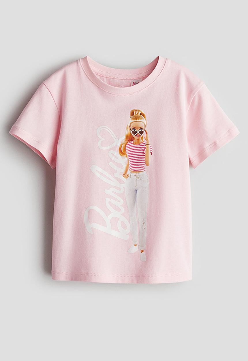 H&M - Printed T-shirt - light pink barbie