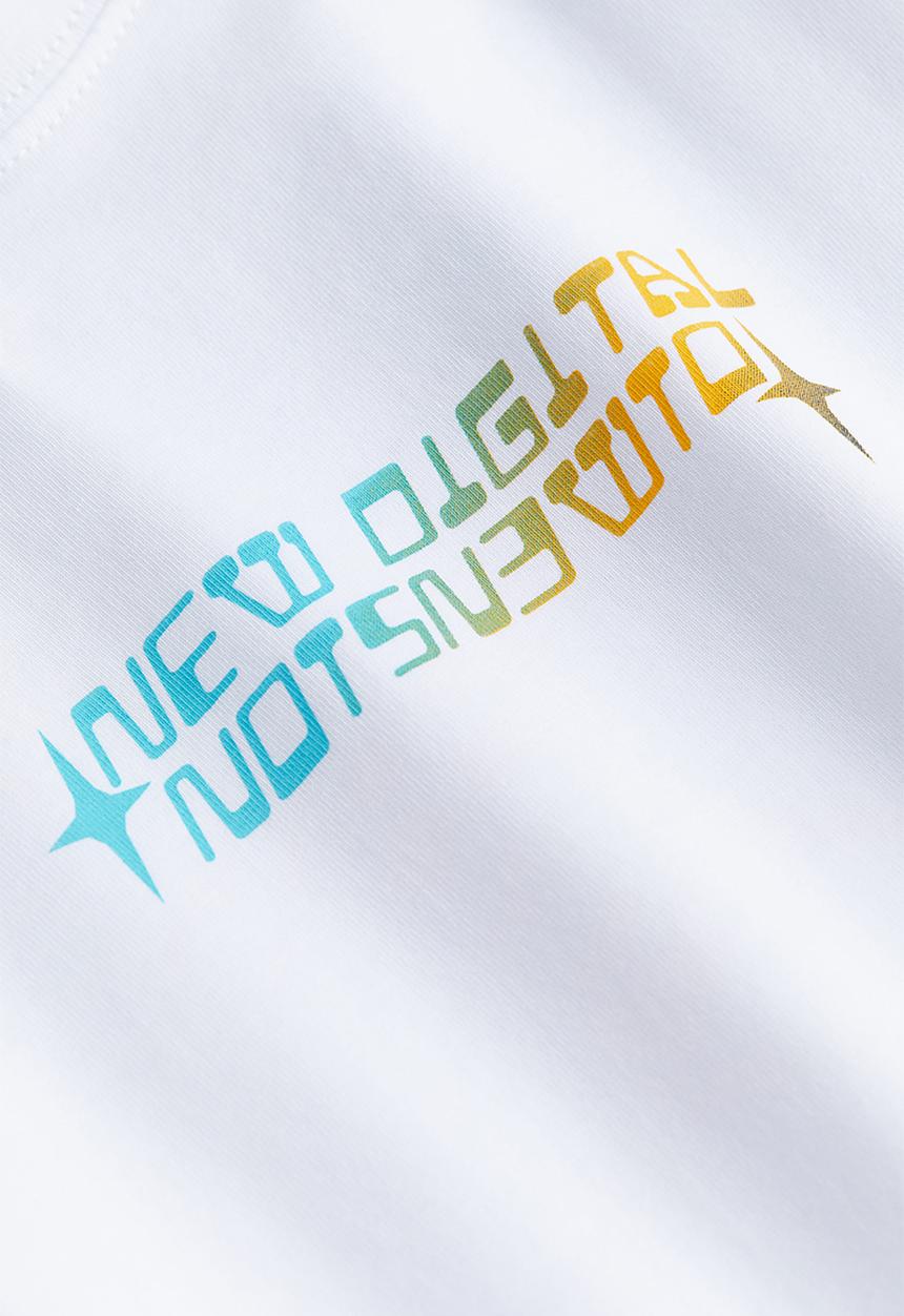 H&M - Printed T-shirt - white new digital