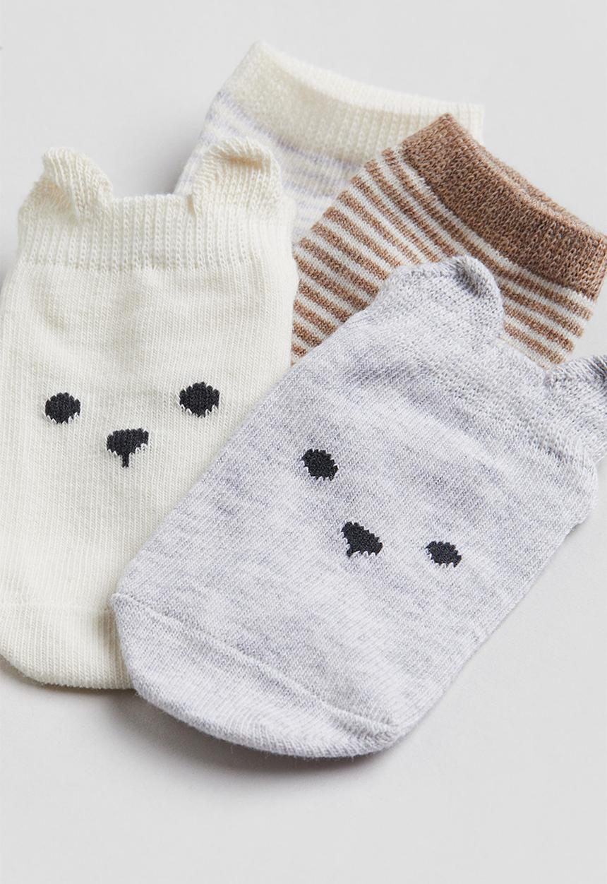 H&M - 4-pack shaftless socks - multi 