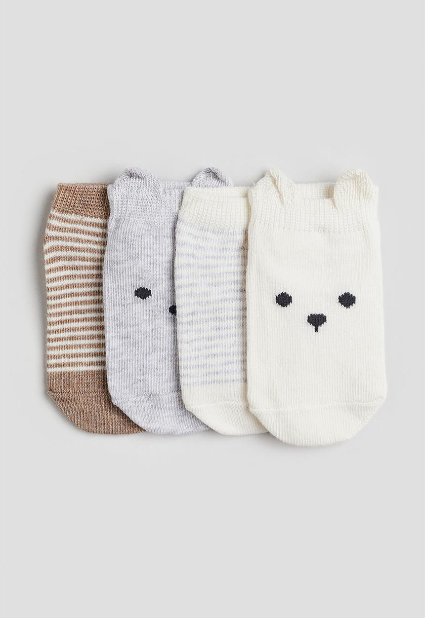 H&M - 4-pack shaftless socks - multi 