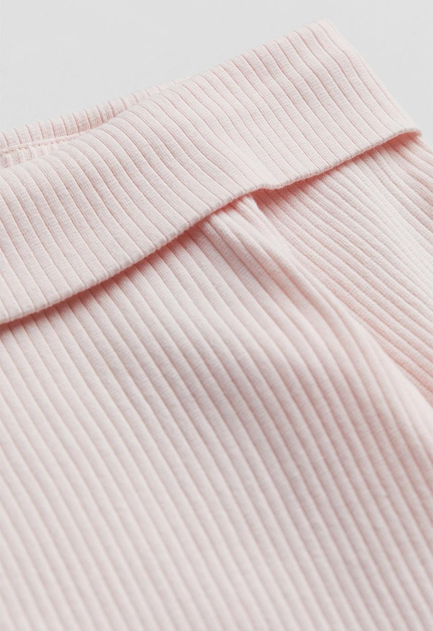 H&M - Ribbed off-the-shoulder top - pink
