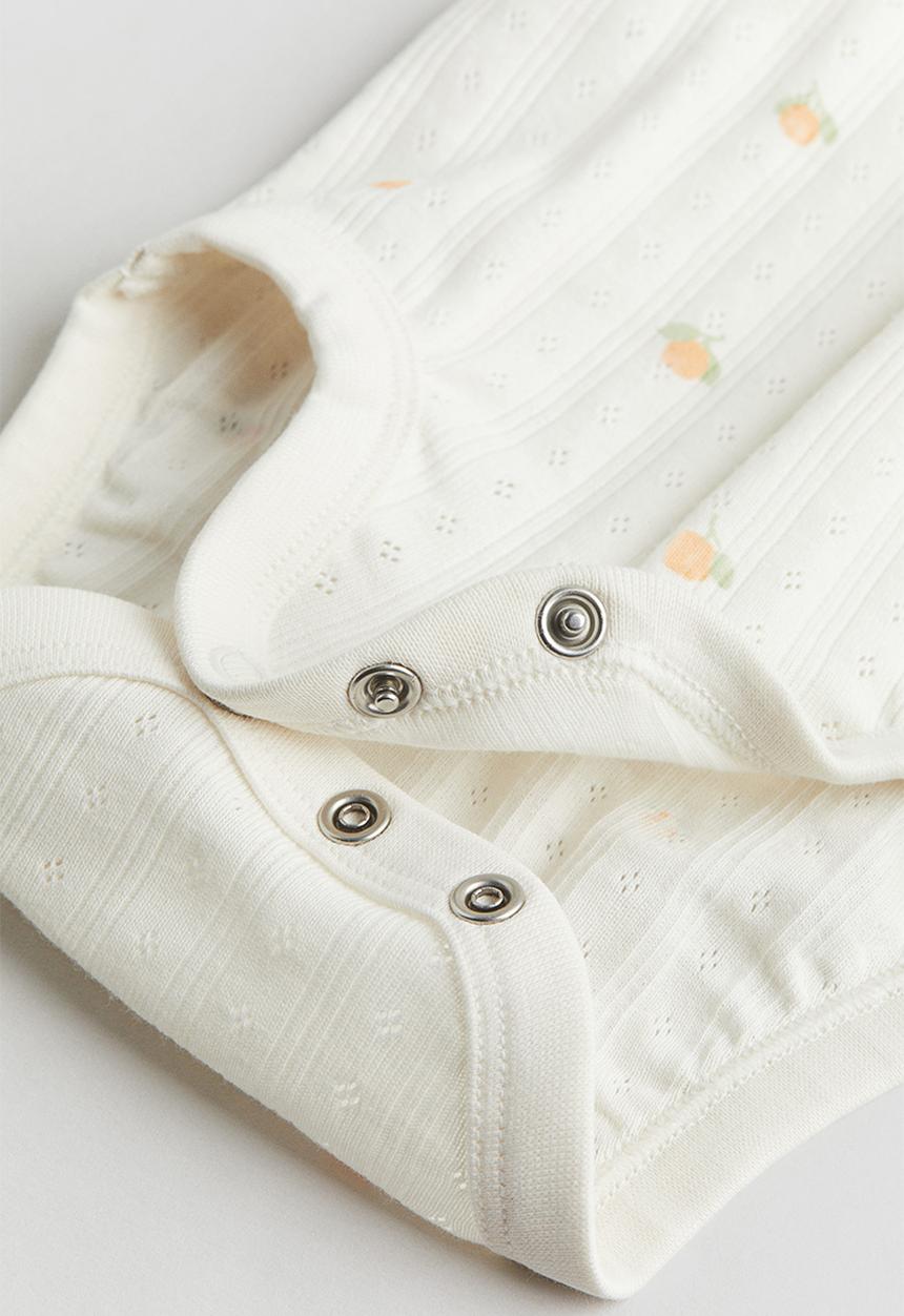 H&M - 2-piece cotton jersey set - white,multi