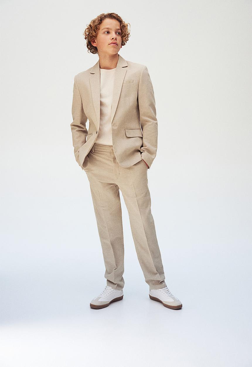H&M - Textured-weave jacket - beige