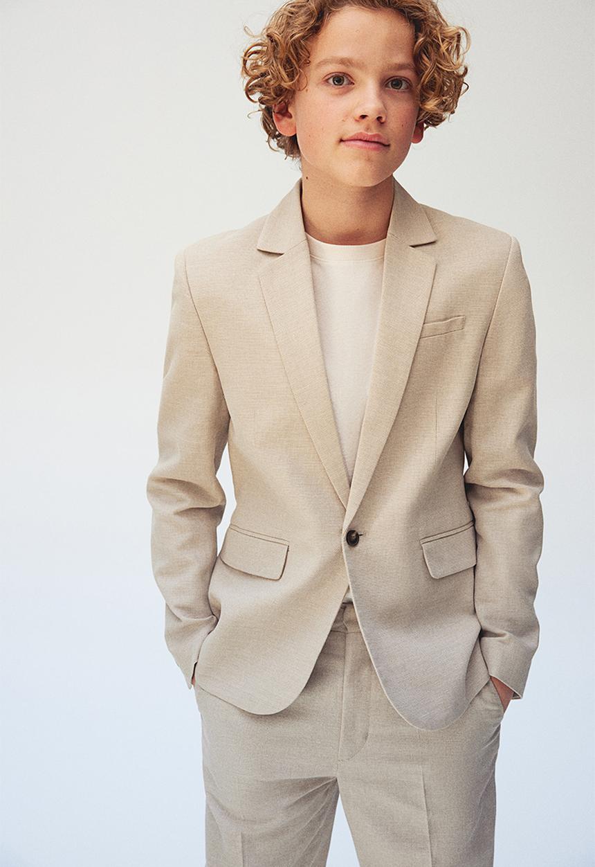 H&M - Textured-weave jacket - beige