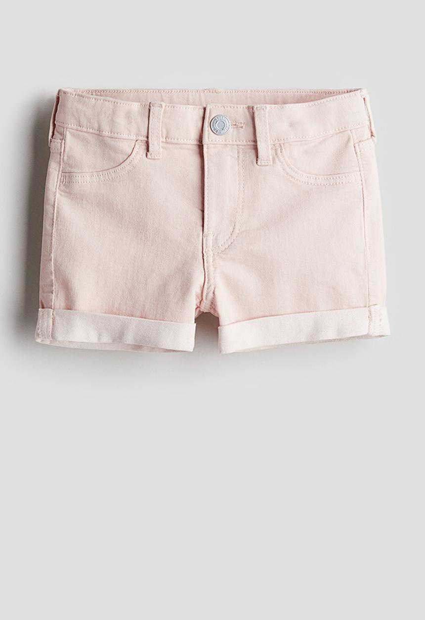 H&M - Superstretch denim shorts - light pink