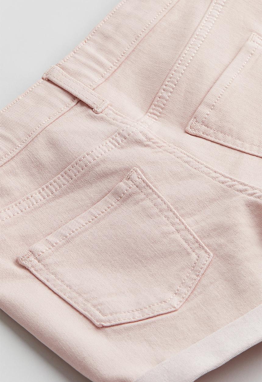 H&M - Superstretch denim shorts - light pink