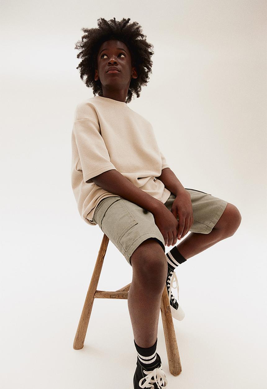 H&M - Twill cargo shorts - khaki green