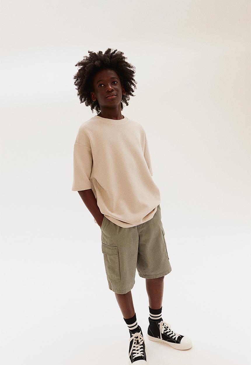 H&M - Twill cargo shorts - khaki green