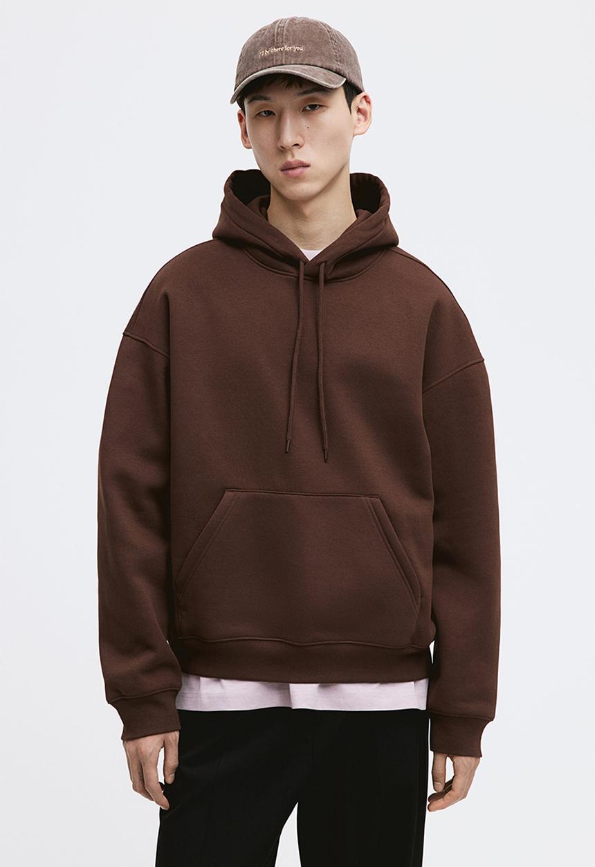 H&M - Loose fit hoodie - brown
