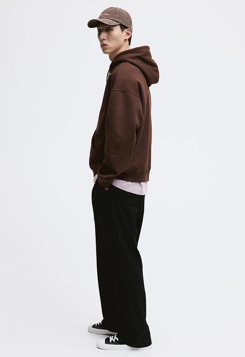 H&M - Loose fit hoodie - brown
