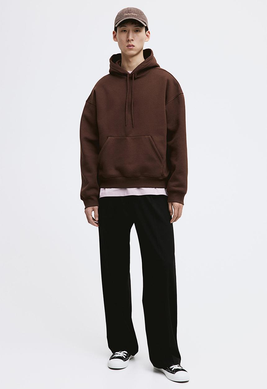 H&M - Loose fit hoodie - brown
