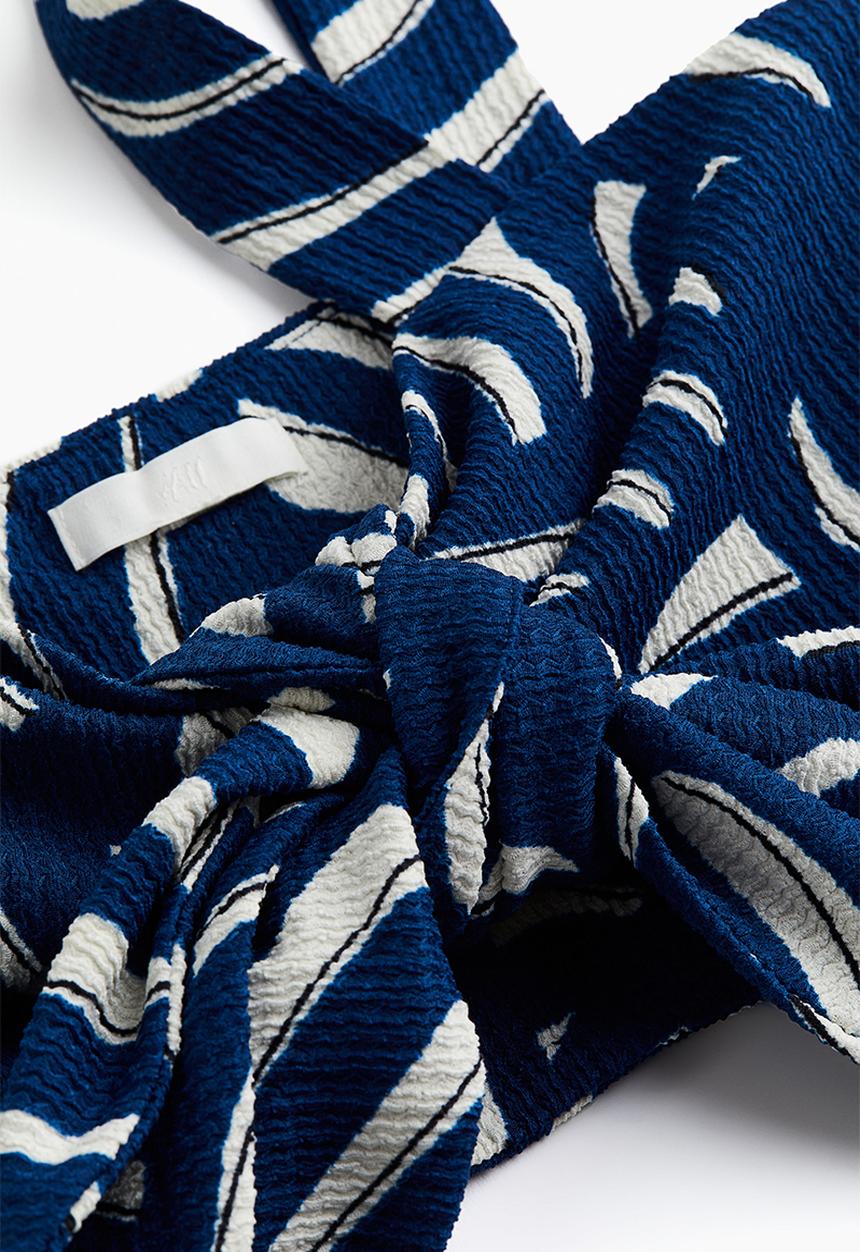 H&M - Knot-detail cropped top - blue