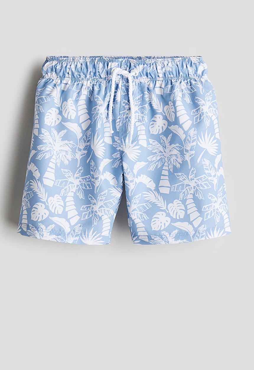 H&M - Swim shorts - Light blue Palm trees