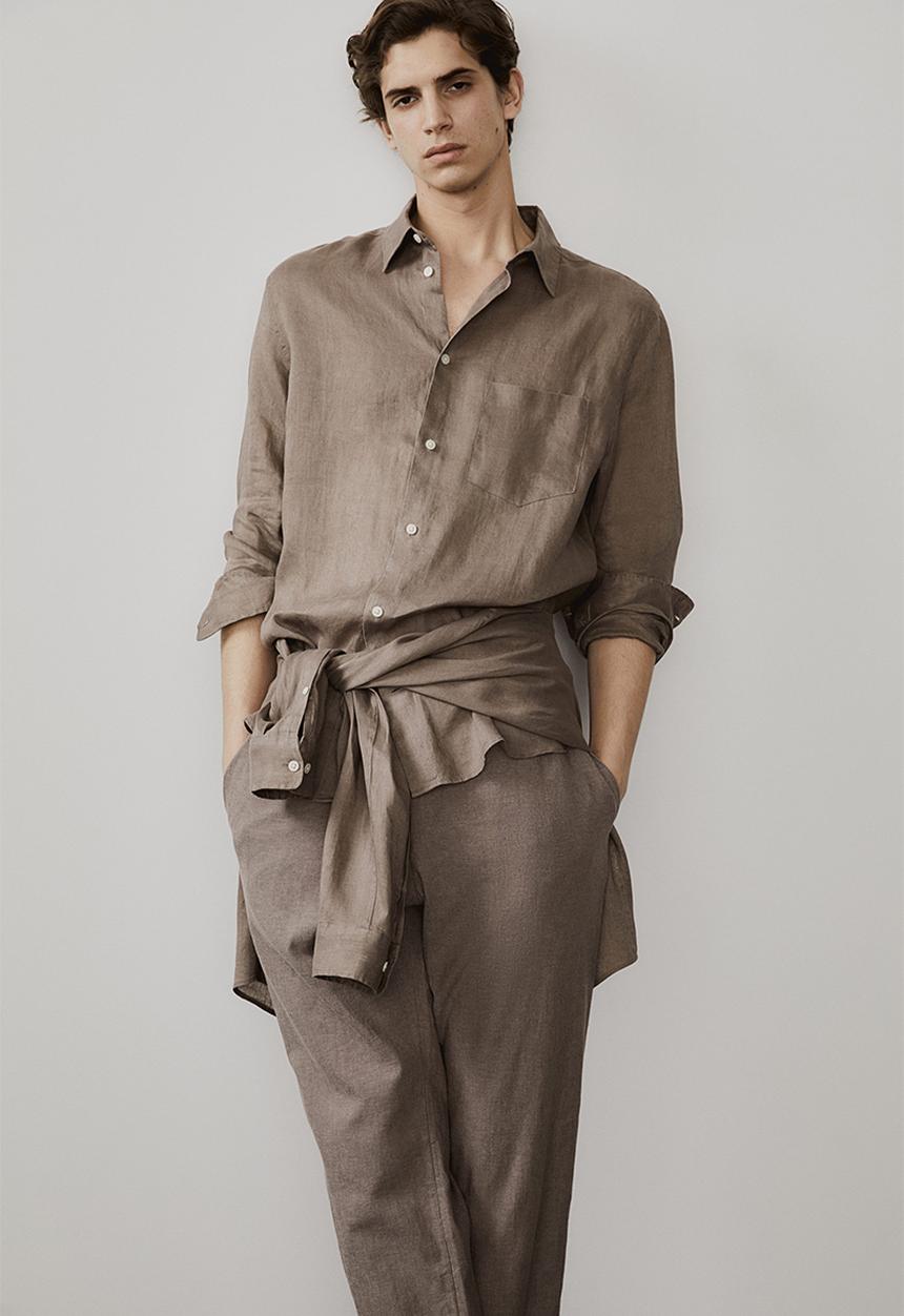 H&M - Regular fit linen shirt - beige