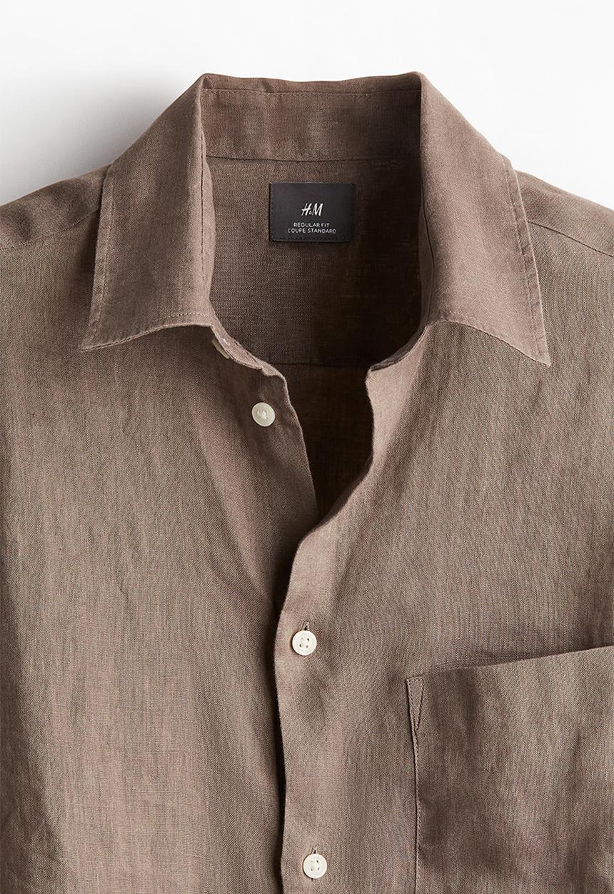 H&M - Regular fit linen shirt - beige