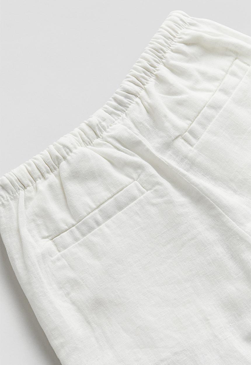 H&M - Wide linen-blend pull-on trousers - white