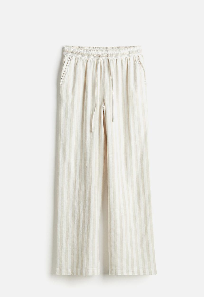 H&M - Linen-blend trousers - beige